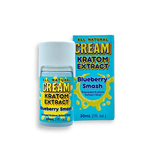 cream kratom extract shot blueberry smash flavor, 150mg