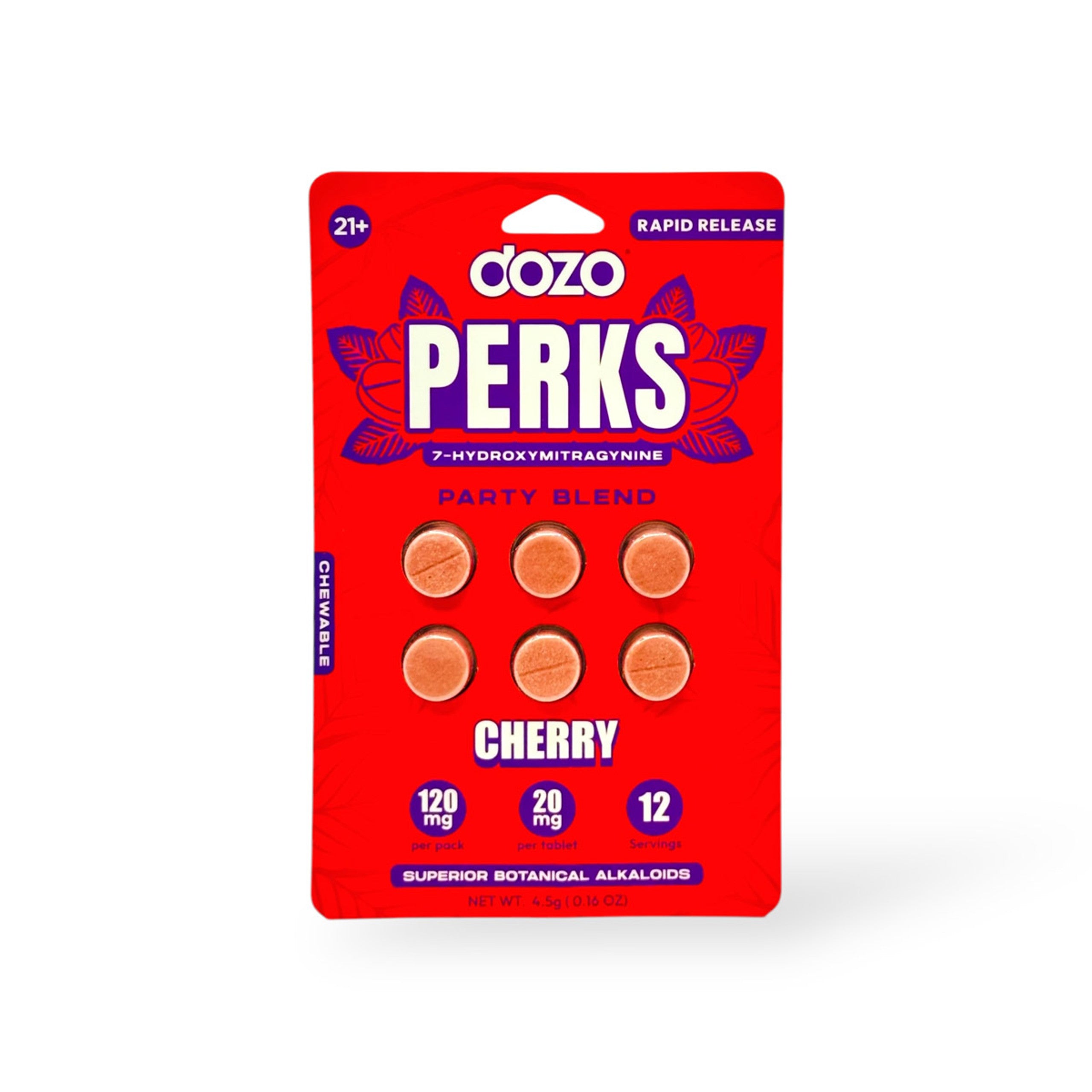 dozo perks kratom tablets cherry flavor