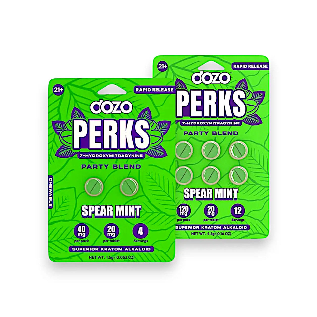 dozo perks spear mint kratom capsules