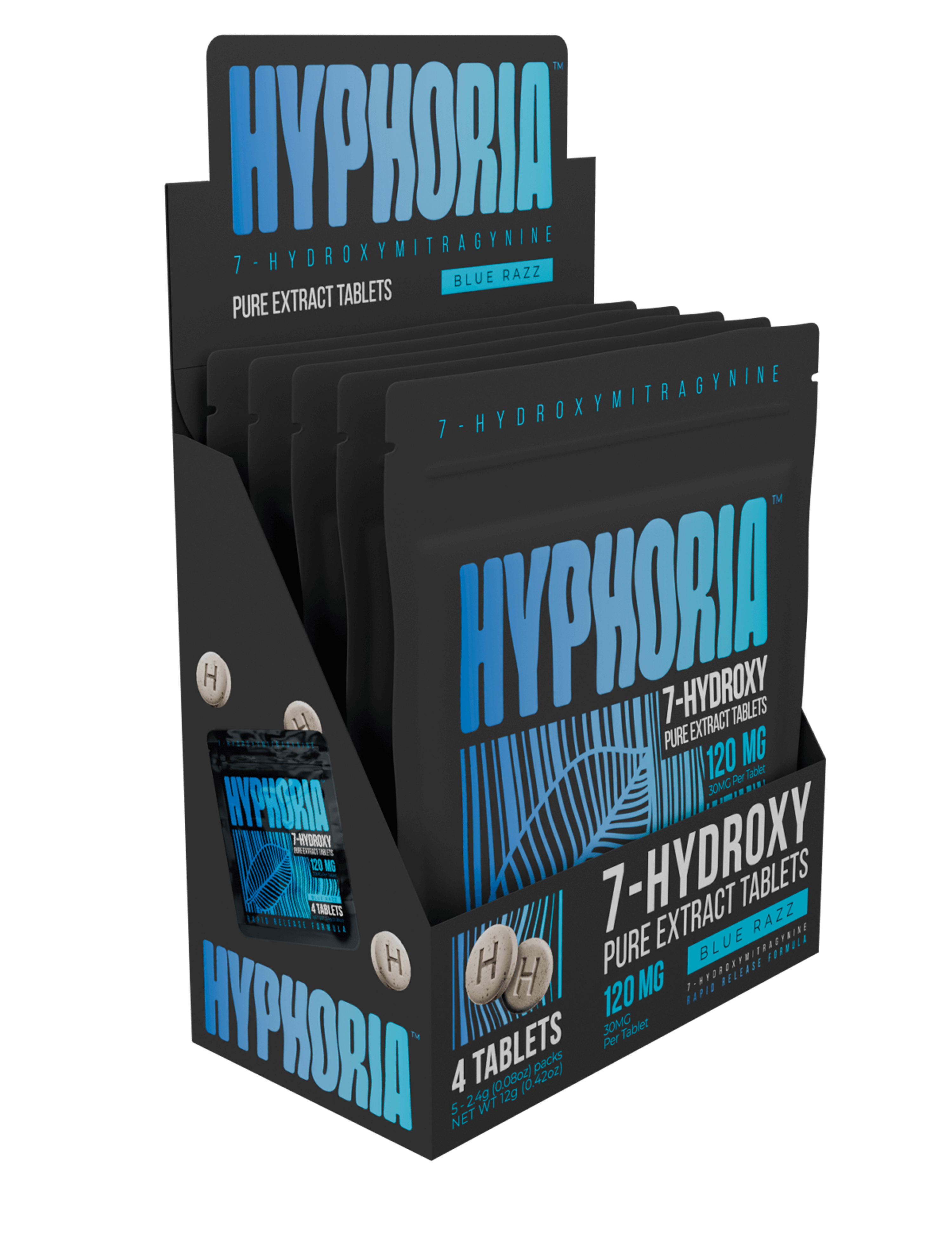 7hydroxy pure extract tablets 120 mg blue razz