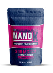 nano k gummies raspberry flavor, 15 pieces