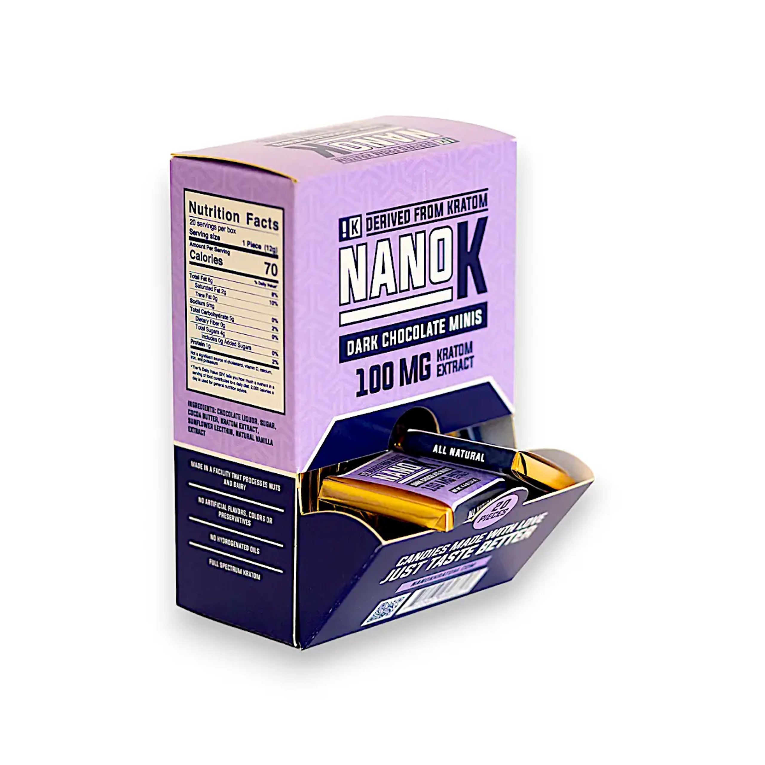 nano k dark chocolate minis 100mg