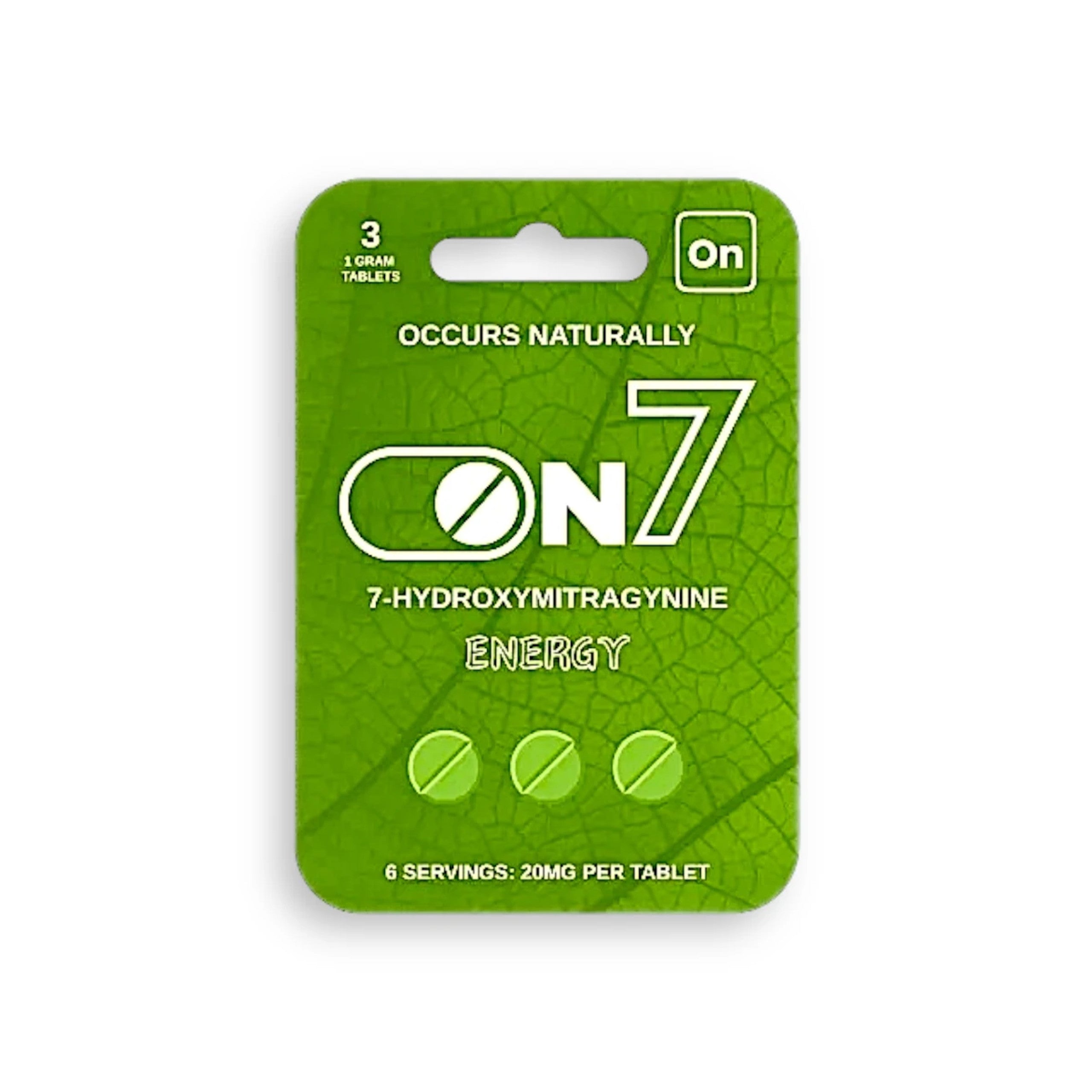 on7 energy kratom tablets 20mg 3 count