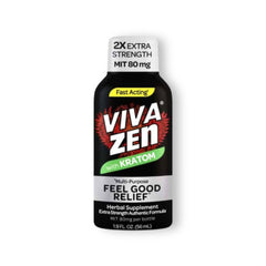 viva zen 2x extra strength kratom shot, 56ml