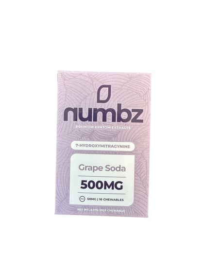 numbz 7-OH + MIT Chewable Tablets Grape Soda 50mg