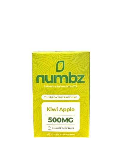 numbz 7-OH + MIT Chewable Tablets Kiwi Apple 50mg Per Tablet