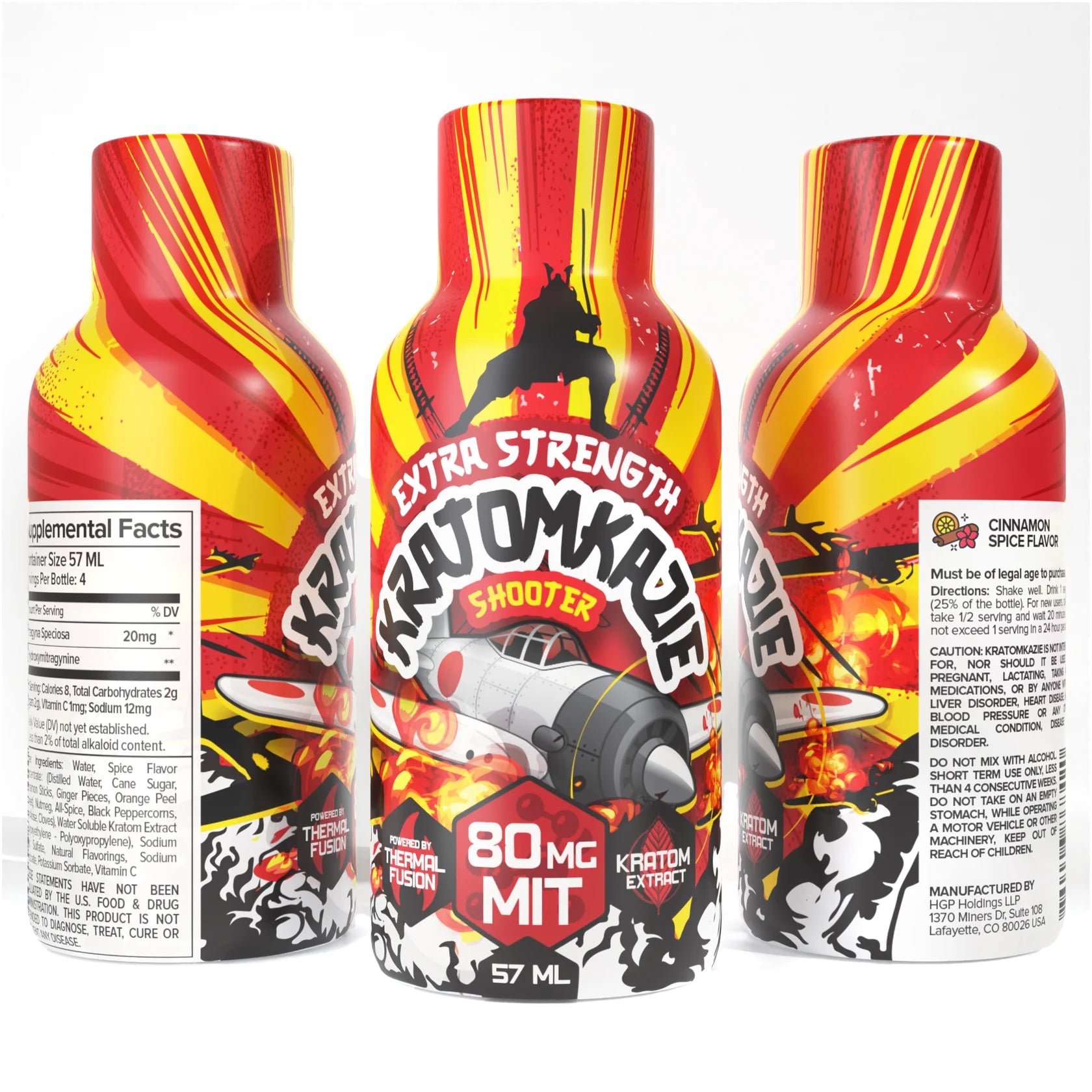 kratom kazie cinnamon spice bottle