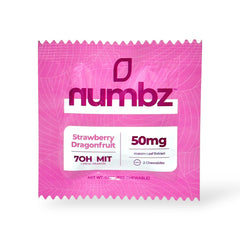 numbz chewable tablets strawberry dragonfruit 2ct, 25mg each
