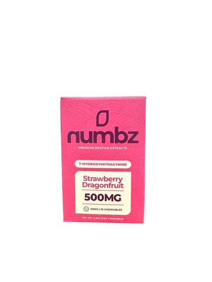 numbz 7-OH + MIT Chewable Tablets Strawberry Dragonfruit 50mg
