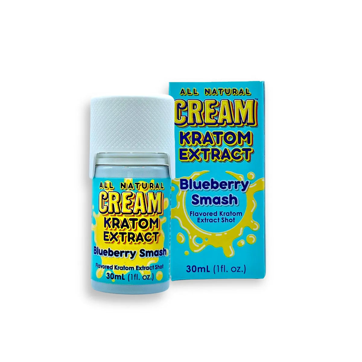 cream kratom extract shot blueberry smash flavor, 150mg