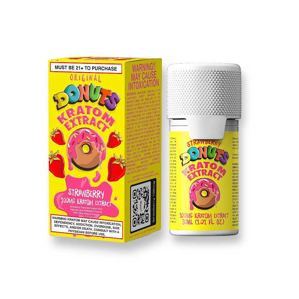 donuts strawberry kratom extract shot 100mg