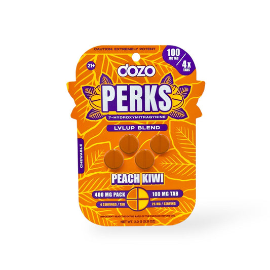 Dozo Perks Extreme Potency 7-OH LVLUP Peach Kiwi 100mg