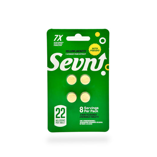 sevn yellow jackets kratom tablets 22mg